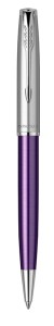 Ручка шариковая Parker Sonnet Sand Blasted Metal&Violet Lacquer
